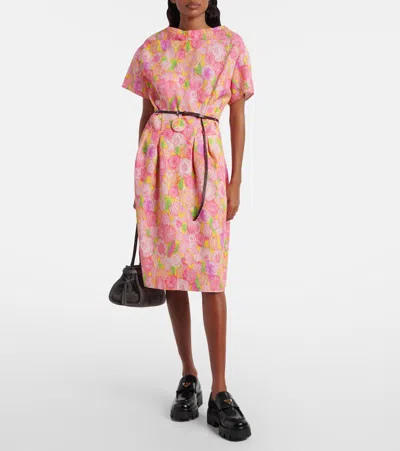 Prada Platform Leather Triangle Logo Loafers In Black