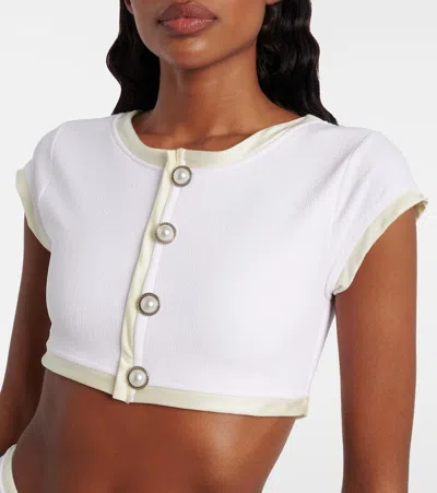 Same Grace Bikini Top In White