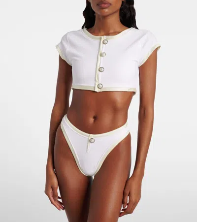 Same Grace Bikini Top In White