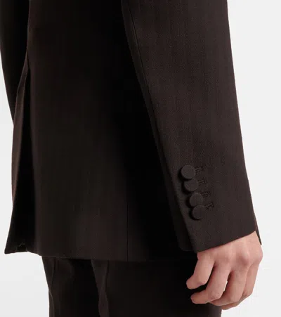 Gabriela Hearst Leiva Herringbone Single-breasted Blazer In Brown