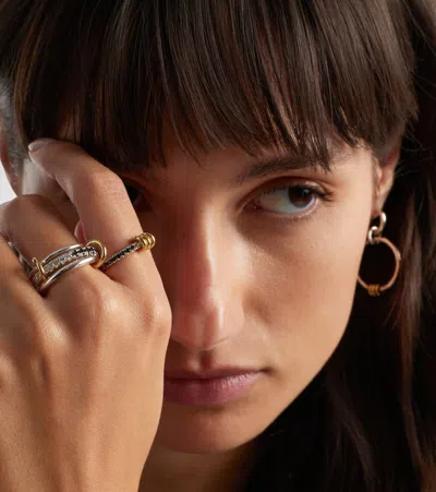 Spinelli Kilcollin Sirius Eclipse 18kt Gold And Sterling Silver Ring With Diamonds In Metallic