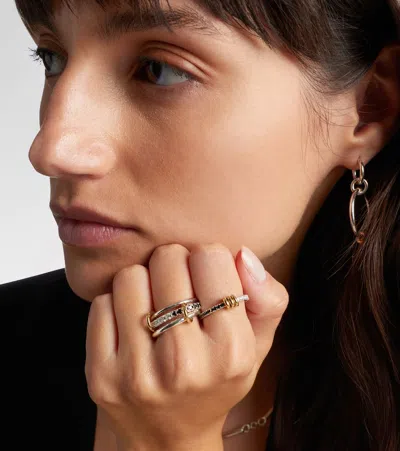 Spinelli Kilcollin Sirius Eclipse 18kt Gold And Sterling Silver Ring With Diamonds In Metallic