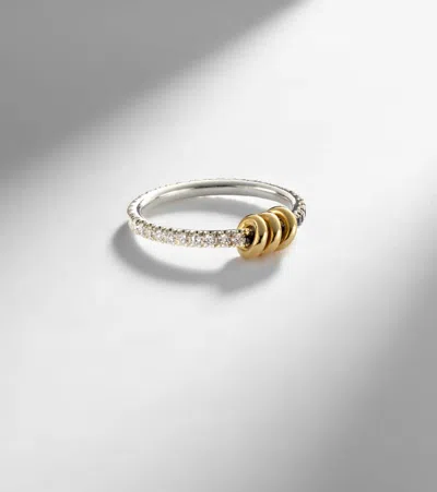 Spinelli Kilcollin Sirius Eclipse 18kt Gold And Sterling Silver Ring With Diamonds In Metallic