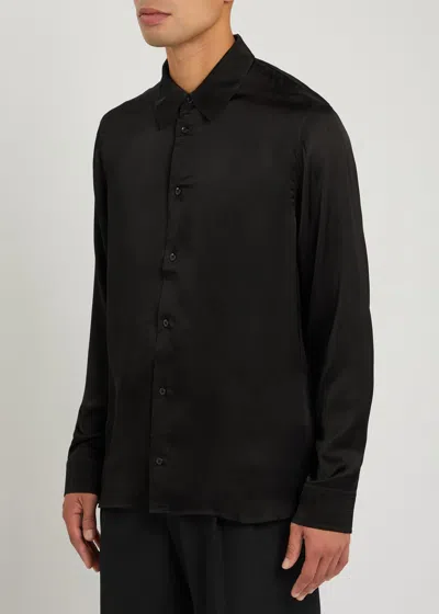 Won Hundred Adriel Satin Shirt In Black