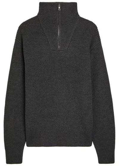 Officine Generale Pullover Mit Reissverschluss In Gray