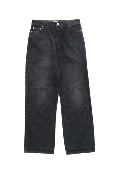 Jean Paul Gaultier Denim Trouser With Cut Out On The Back And Workwear Details Vintage Black In Black