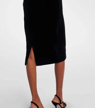 Max Mara Carl Embellished Silk Velvet Midi Dress In Animal Print