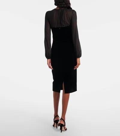 Max Mara Carl Embellished Silk Velvet Midi Dress In Animal Print