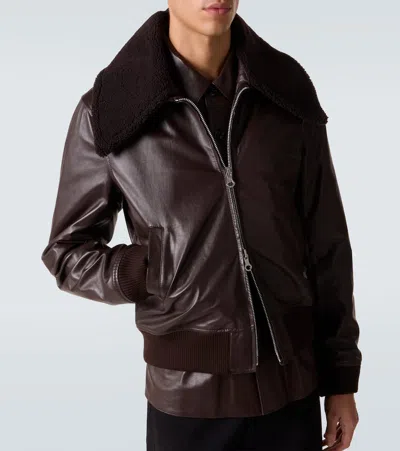 PHAROS皮革飞行员夹克