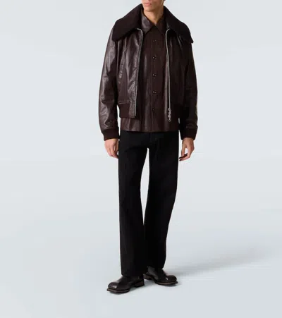 PHAROS皮革飞行员夹克