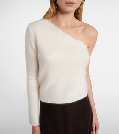 Lisa Yang Dae One-shoulder Cashmere Top In White
