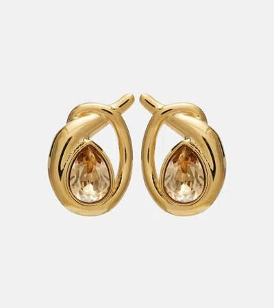 Oscar De La Renta Looped Teardrop Earrings In Gold