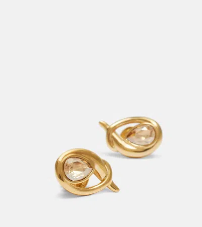 Oscar De La Renta Looped Teardrop Earrings In Gold
