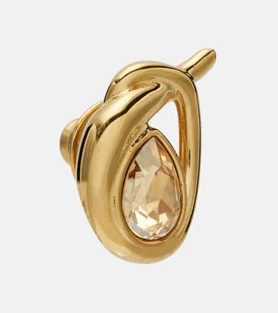 Oscar De La Renta Looped Teardrop Earrings In Gold