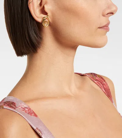 Oscar De La Renta Looped Teardrop Earrings In Gold