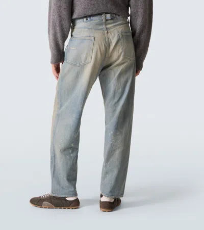 A.presse No. 37 Distressed Straight Jeans In Blue