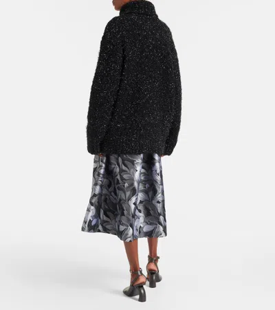 Dries Van Noten Wool-blend Turtleneck Sweater In Black