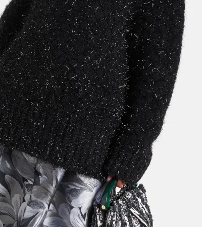 Dries Van Noten Wool-blend Turtleneck Sweater In Black