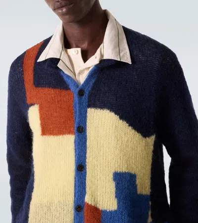 Bode Chapeau Alpaca-blend Cardigan In Multi