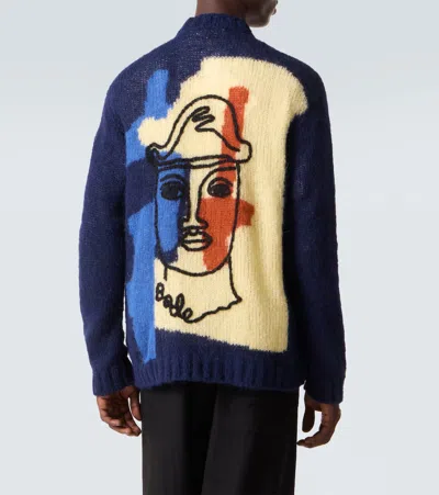 Bode Chapeau Alpaca-blend Cardigan In Multi