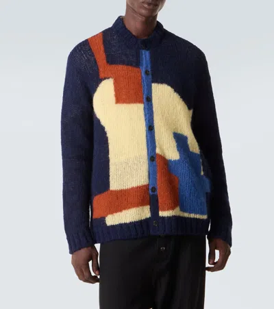 Bode Chapeau Alpaca-blend Cardigan In Multi