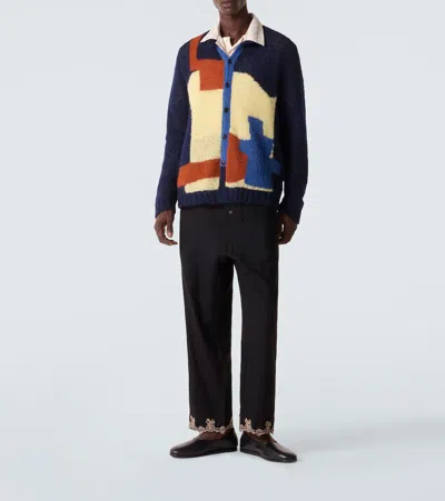 Bode Chapeau Alpaca-blend Cardigan In Multi