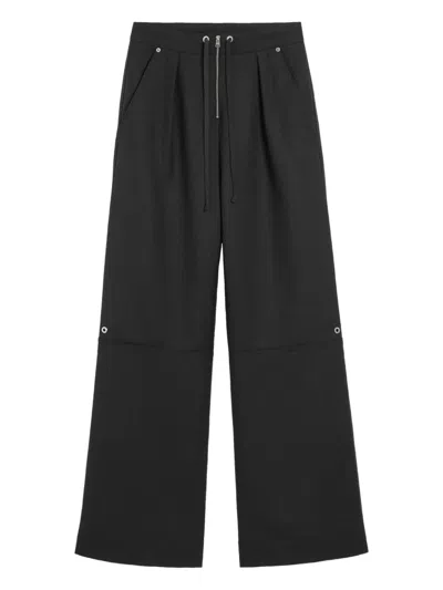 Ami Alexandre Mattiussi Black Wool Zipped Trousers Grey In Black