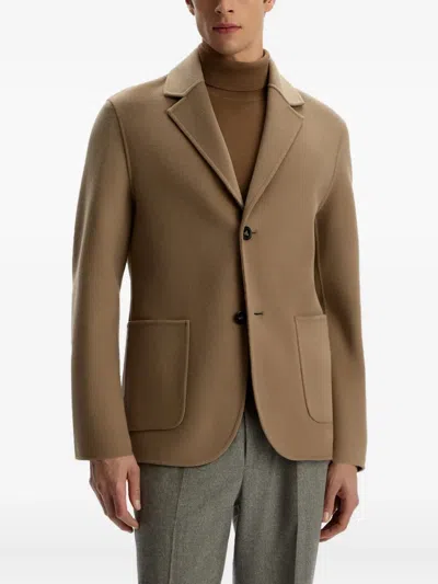 12 Storeez Pocket Wool-cashmere Blazer In Neutral