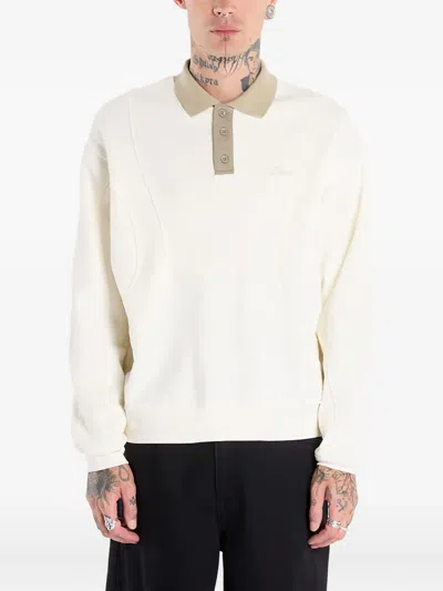Dime French-terry Rugby Polo Shirt In Neutral