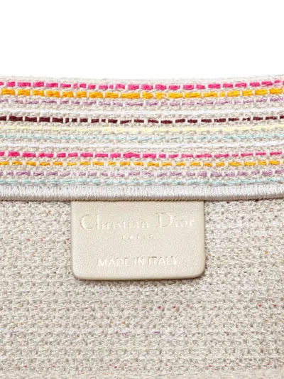 Pre-owned Dior 2020 Book Striped Tote Bag In Neutral