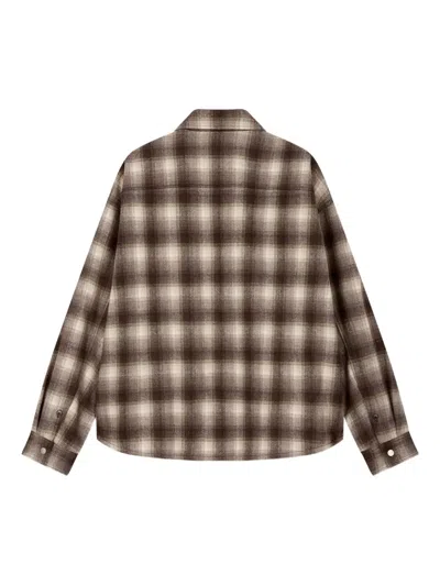 Studio Tomboy Checked-pattern Shirt In Brown