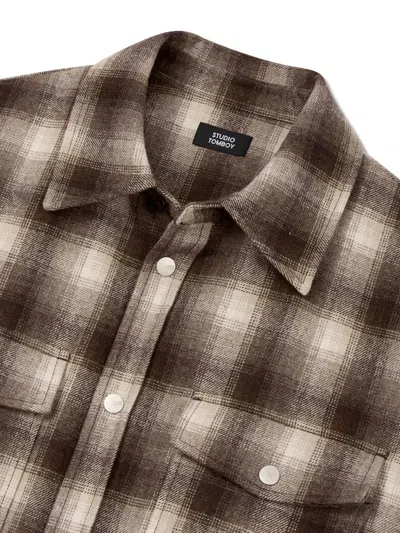 Studio Tomboy Checked-pattern Shirt In Brown