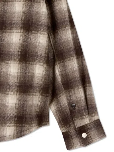 Studio Tomboy Checked-pattern Shirt In Brown