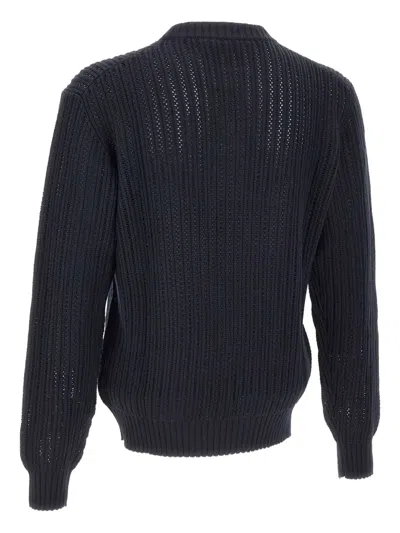 Filippo De Laurentiis Ribbed Wool Sweater In Blue