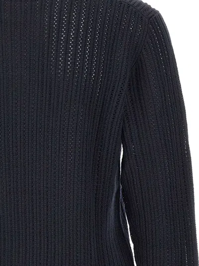 Filippo De Laurentiis Ribbed Wool Sweater In Blue