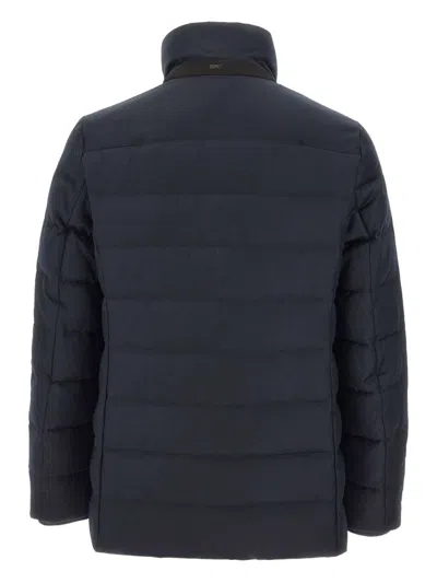 Duno Quilted Double-breasted Jacket In Blue