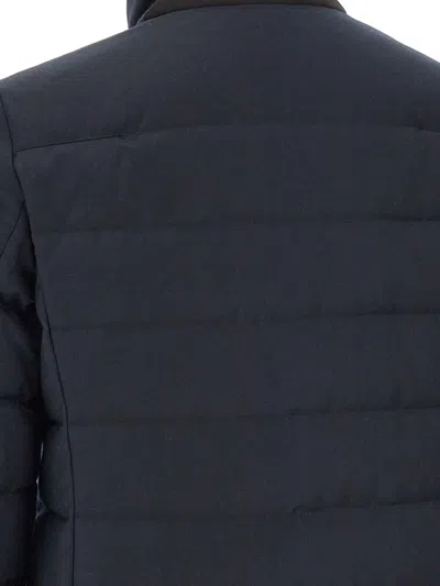 Duno Quilted Double-breasted Jacket In Blue