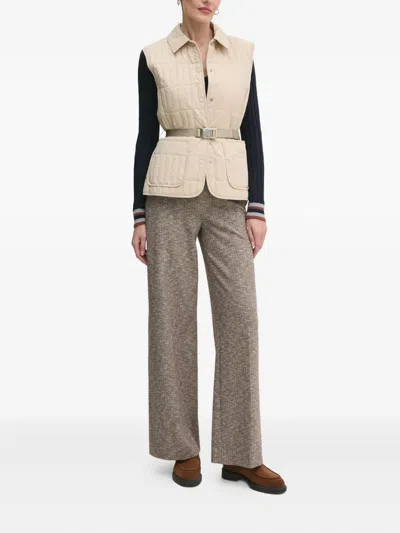 Mackage Helia Quilted Belted Gilet In Neutral