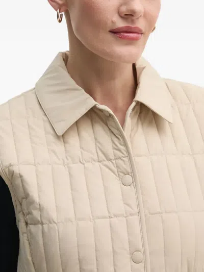 Mackage Helia Quilted Belted Gilet In Neutral