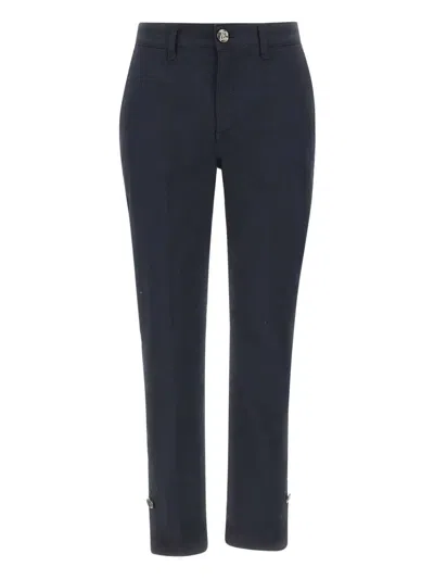 Liu •jo Logo-button Chinos In Blue