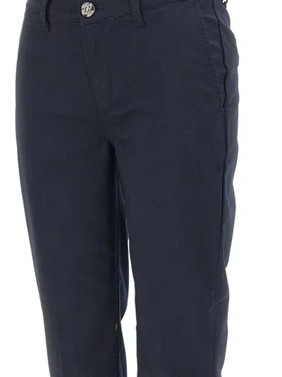 Liu •jo Logo-button Chinos In Blue