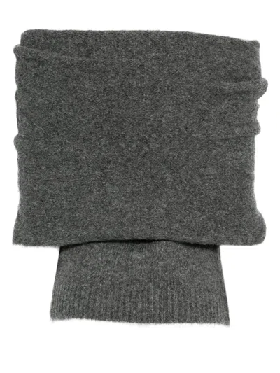 Entire Studios Off-shoulder Sleeveless Knitted Top In Gray