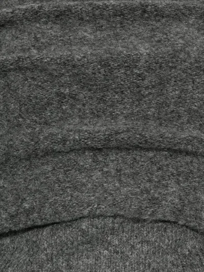 Entire Studios Off-shoulder Sleeveless Knitted Top In Gray