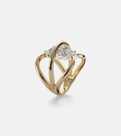 Yeprem Golden Strada 18kt Gold Ring With Diamonds In Gold