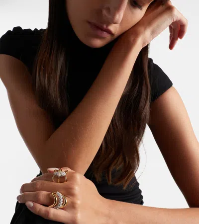 Yeprem Golden Strada 18kt Gold Ring With Diamonds In Gold