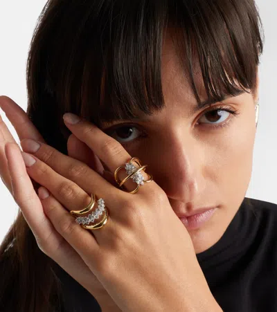 Yeprem Golden Strada 18kt Gold Ring With Diamonds In Gold