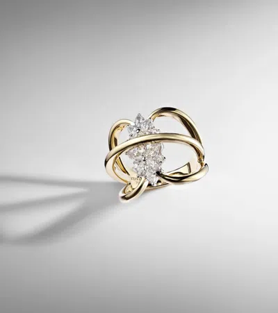 Yeprem Golden Strada 18kt Gold Ring With Diamonds In Gold