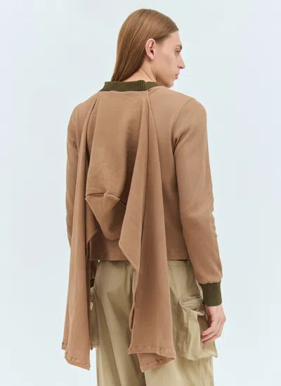 Charlie Constantinou Men Panelled Waffle Top With Scarf In Brown