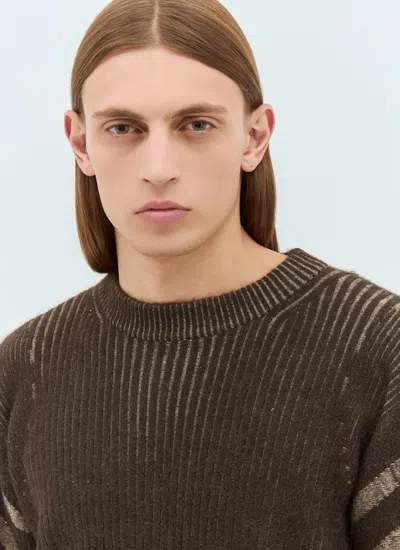 Charlie Constantinou Men Plated Pullover Hooded Sweater In Brown