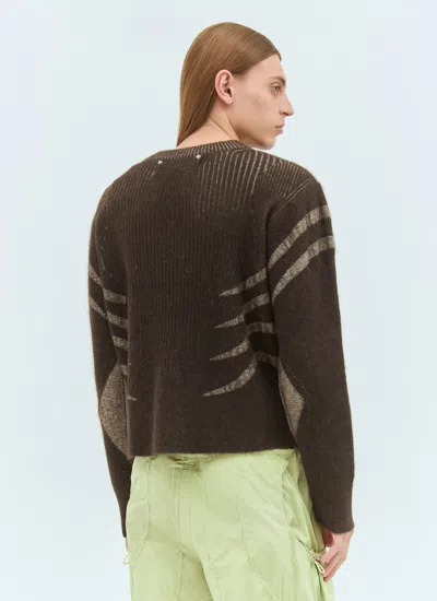 Charlie Constantinou Men Plated Pullover Hooded Sweater In Brown